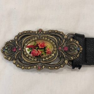 Michal Negrin Black leather belt